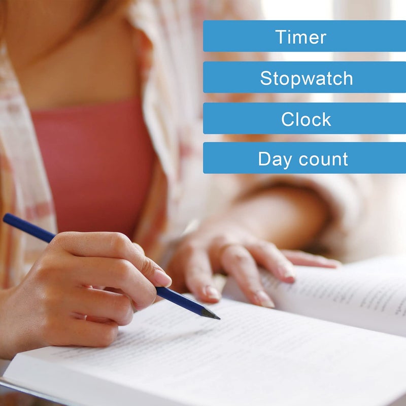 dretec Learning Timer, for Studying, Large Button, Count Function Until The Target Date, Black, Officially Tested in Japan(1 Starter AAA Battery Included) - Image 2